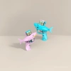 Shark frisbee gun, blue and pink mini toy gun, starry sky light, rattle around school Specification image